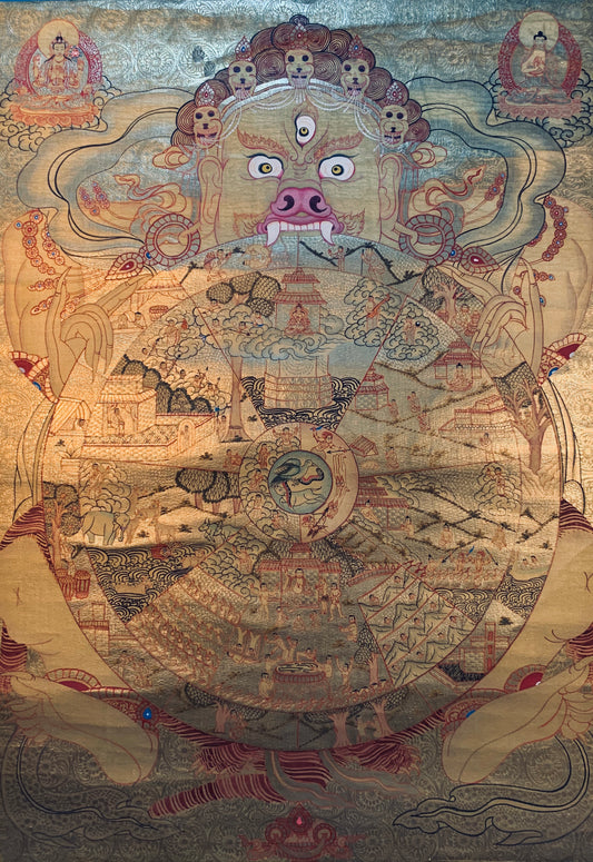 The Wheel of Life Thangka Painting 52*38 - The Thangka