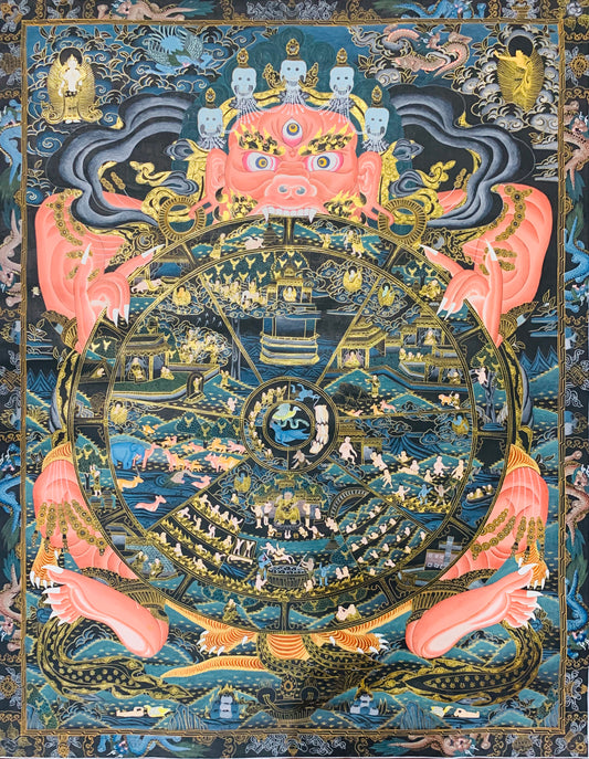 The Wheel of Life Thangka Painting 80*62 - The Thangka