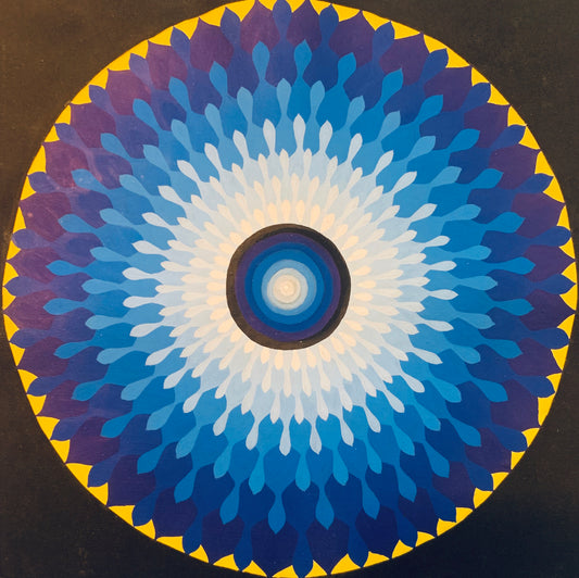 Lotus Mandala Thangka Painting 25*25 - The Thangka