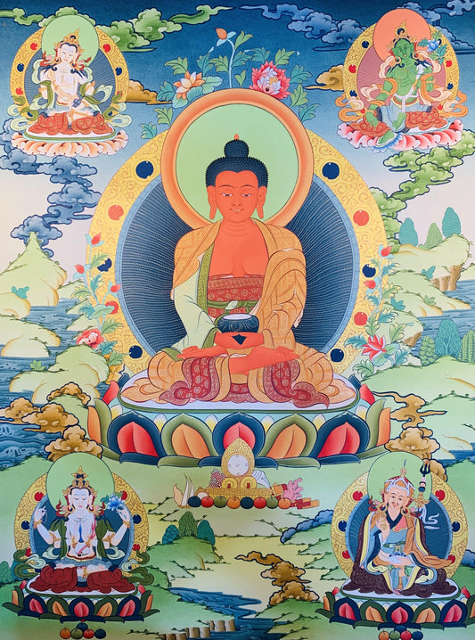 Amitabha Buddha Thangka Painting 60*45 - The Thangka