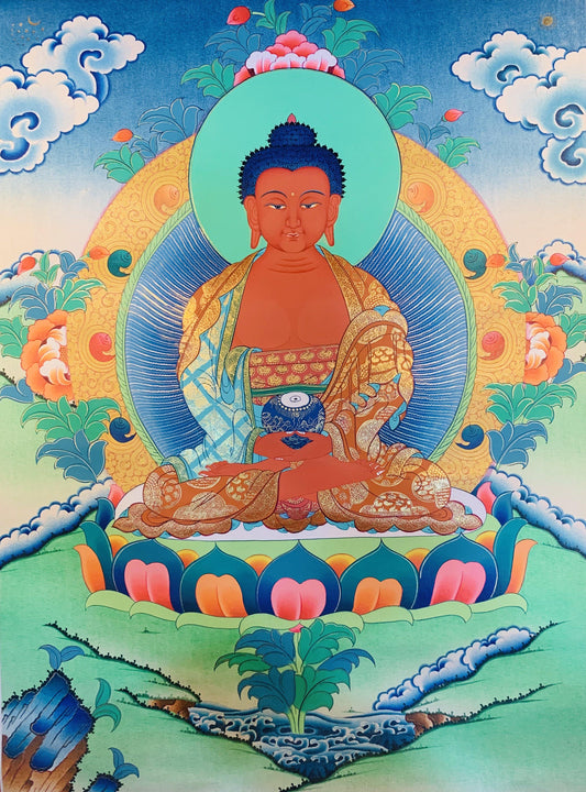 Amitabha Buddha Thangka Painting 50*40 - The Thangka