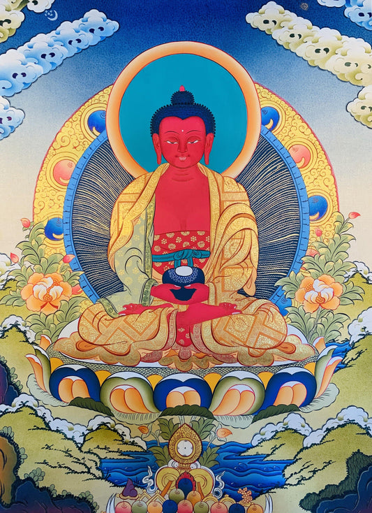 Amitabha Buddha Thangka Painting 53*40 - The Thangka