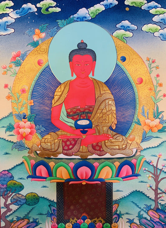 Amitabha Buddha Thangka Painting 50*40 - The Thangka