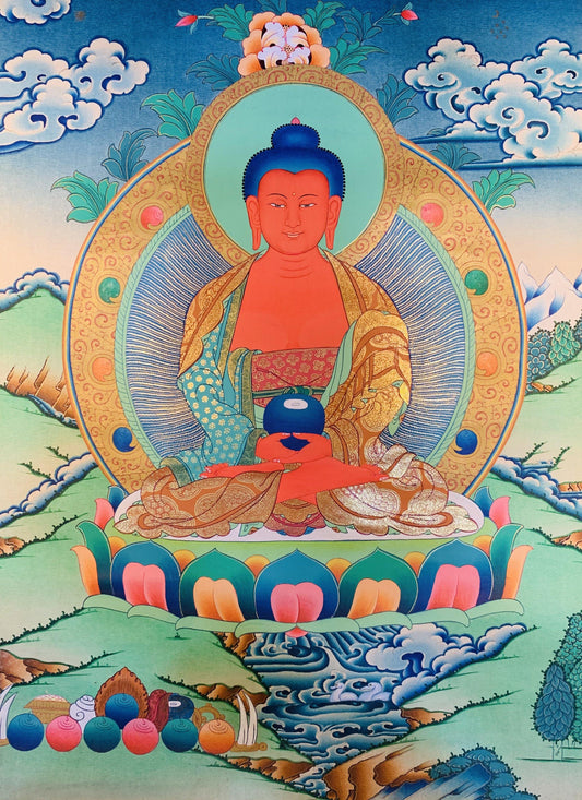 Amitabha Buddha Thangka Painting 50*40 - The Thangka