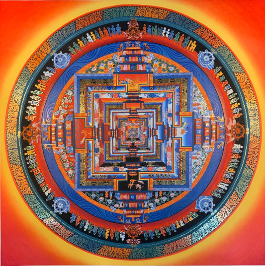 Kalachakra Mandala Thangka Painting 30*30 - The Thangka