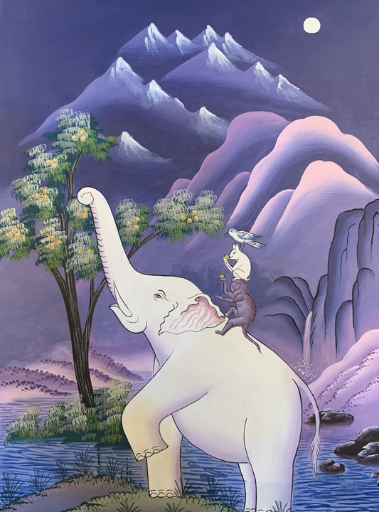 4 Friends Thangka Painting 40*30 - The Thangka