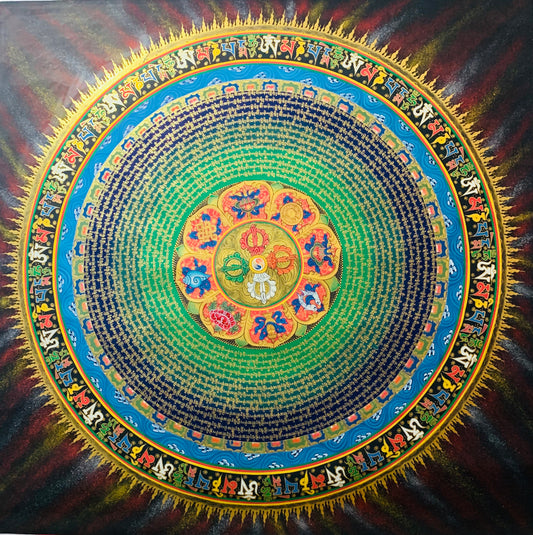 Mantra Mandala Thangka Painting 100*100 - The Thangka