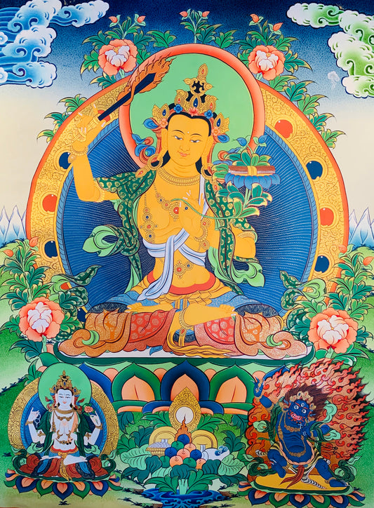 Manjushri Thangka Painting 60*46 - The Thangka