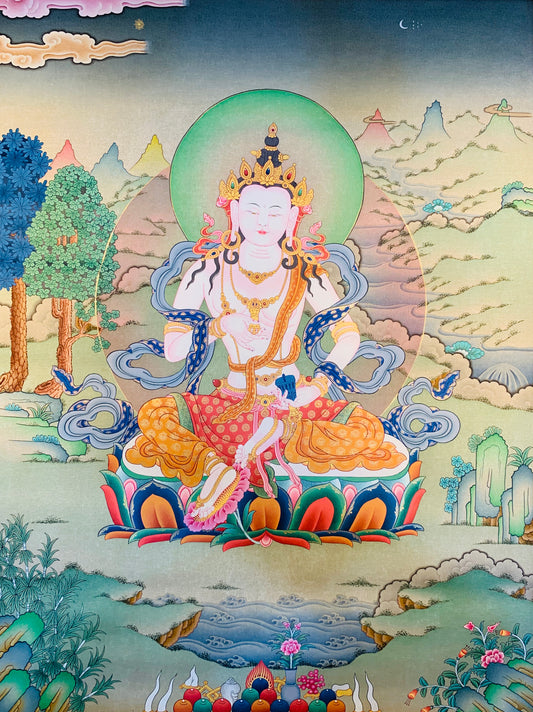 Vajrasattva Thangka Painting 60*45 - The Thangka