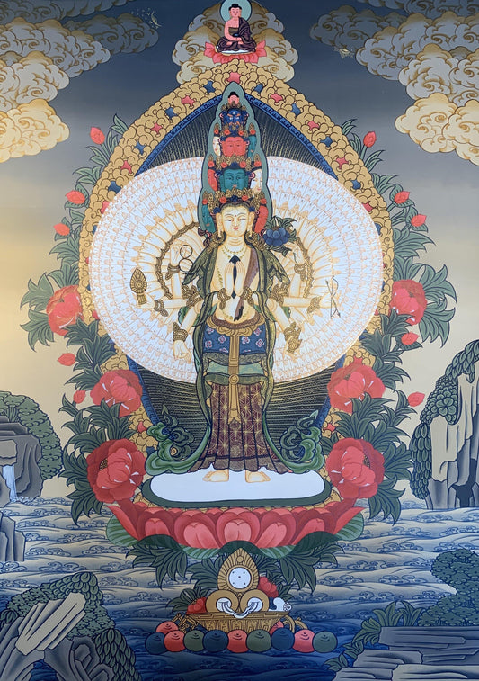 Avalokiteshvara Thangka Painting 60*45 - The Thangka