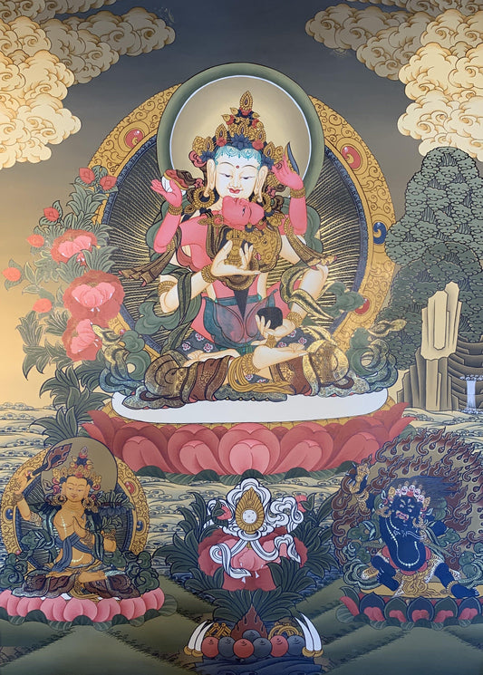 Vajrasattva Thangka Painting 60*45 - The Thangka
