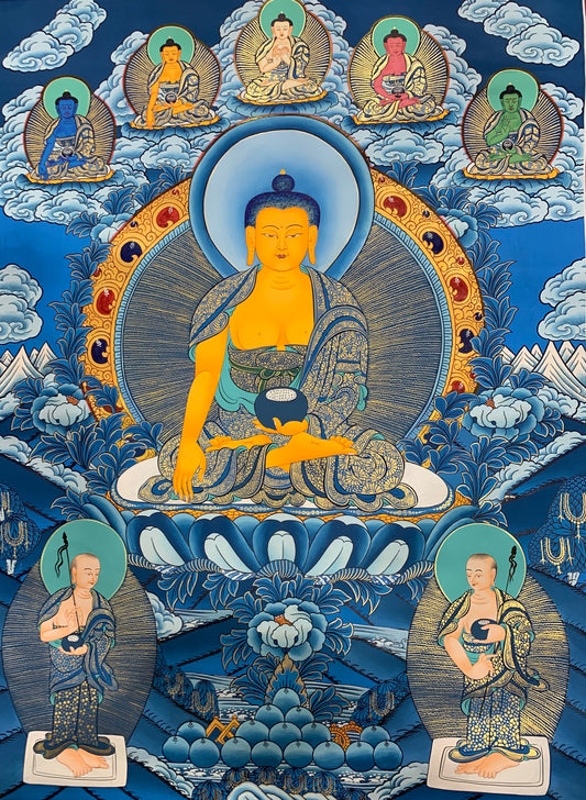 석가모니 붓다 Thangka 그림 60 * 42