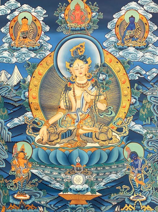 White Tara Thangka Painting 70*50