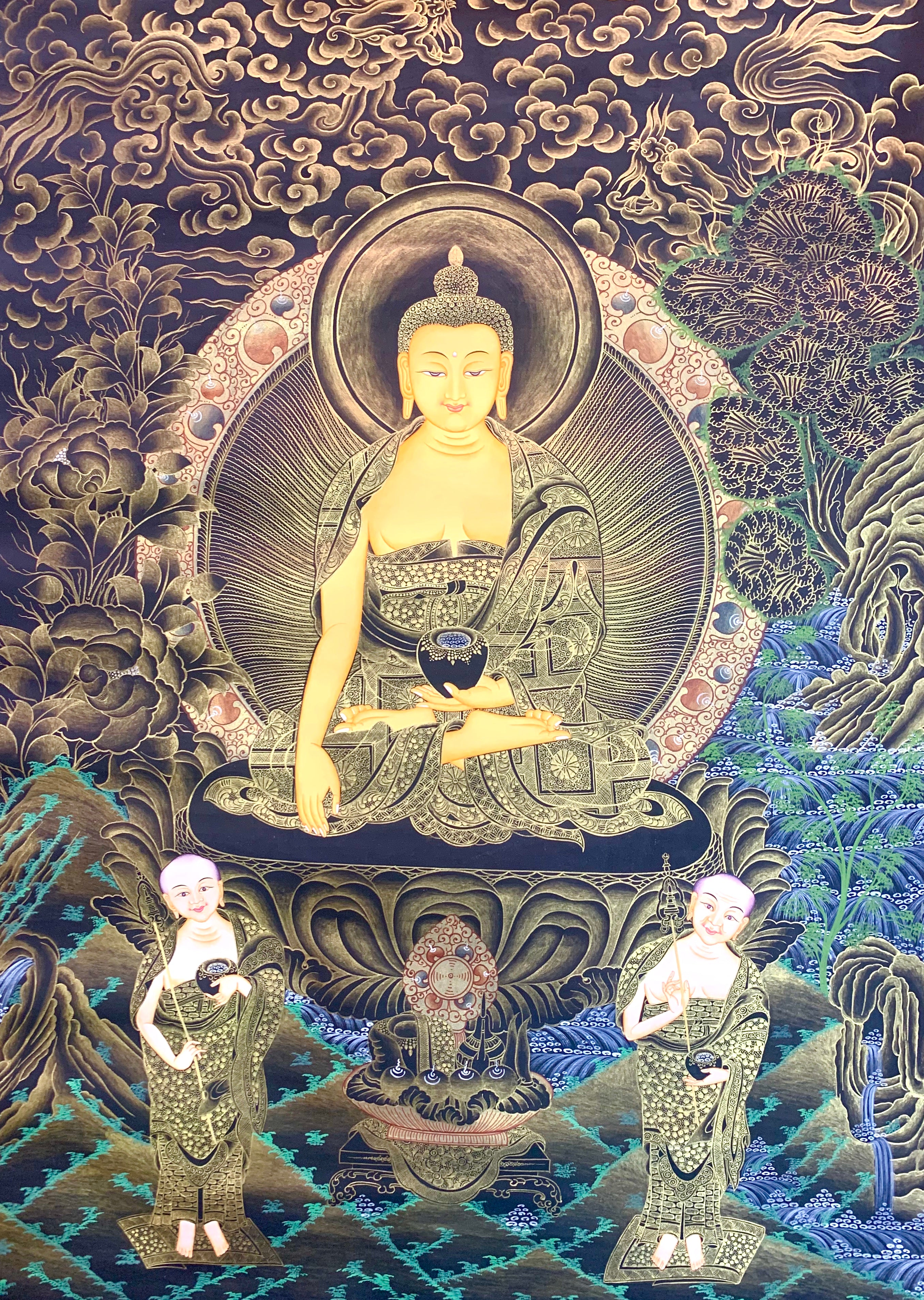Shakyamuni Buddha Thangka Painting 90*64
