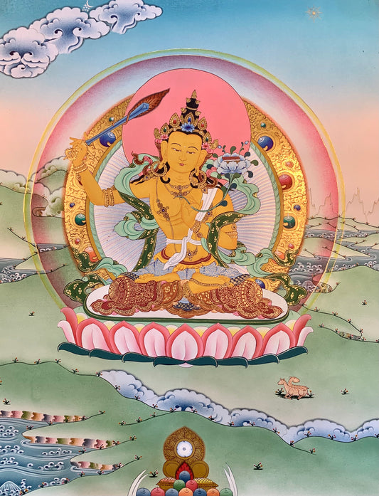 Manjushri Thangka Painting 38*28