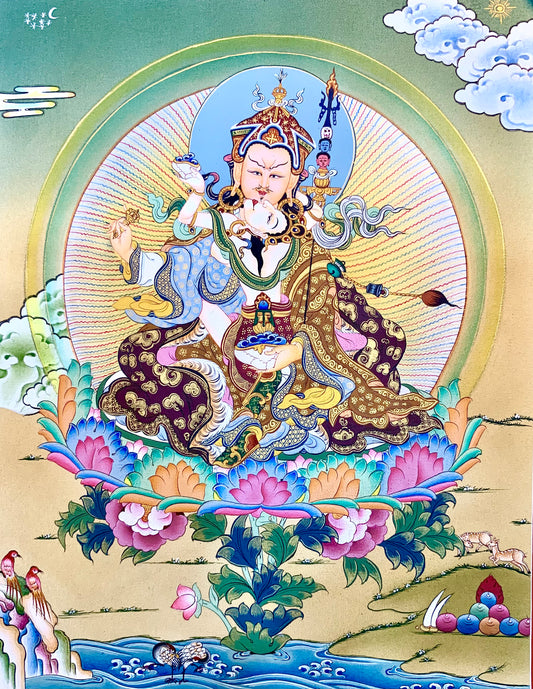 Guru Rinpoche With Consort Thangka Painting 24*19