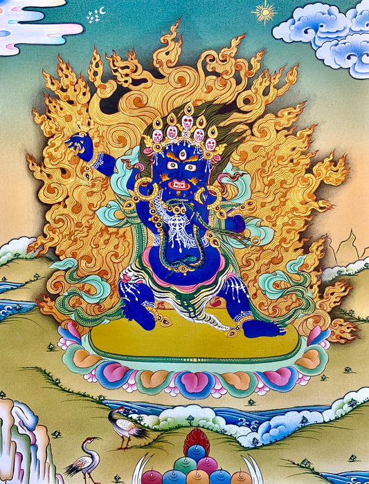 Wrathful Deity Vajrapani Thangka Painting 25*20