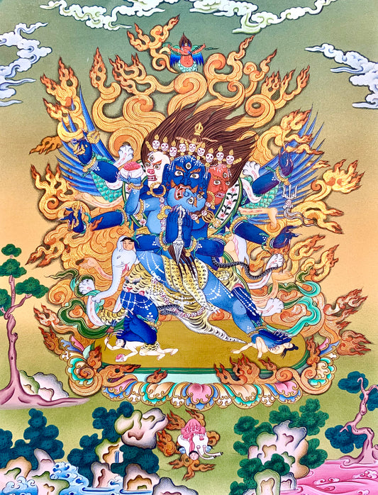 Wrathful Deity Vajrakilaya Thangka Painting 24*20