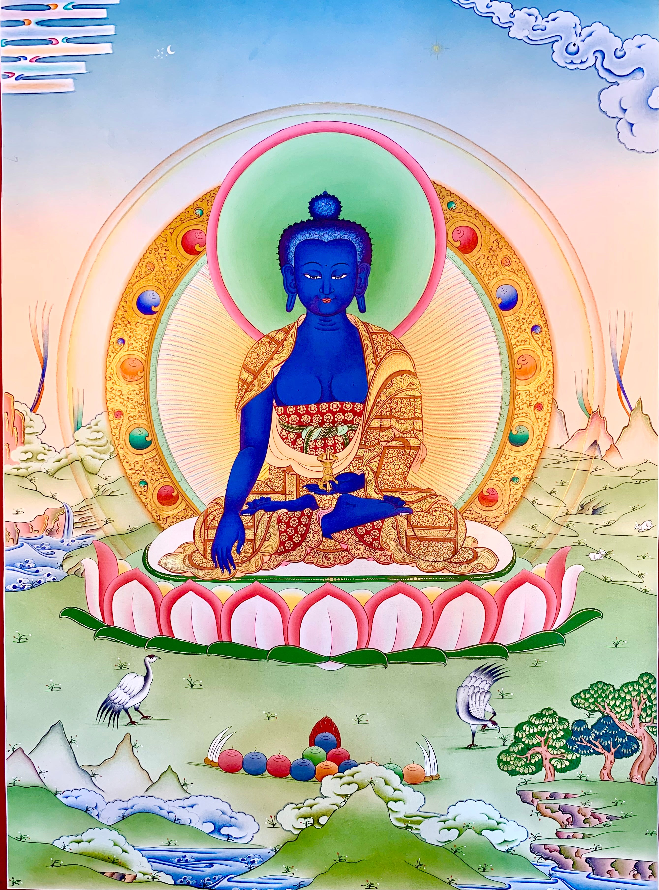 Akshobya Buddha Thangka Painting 56*40