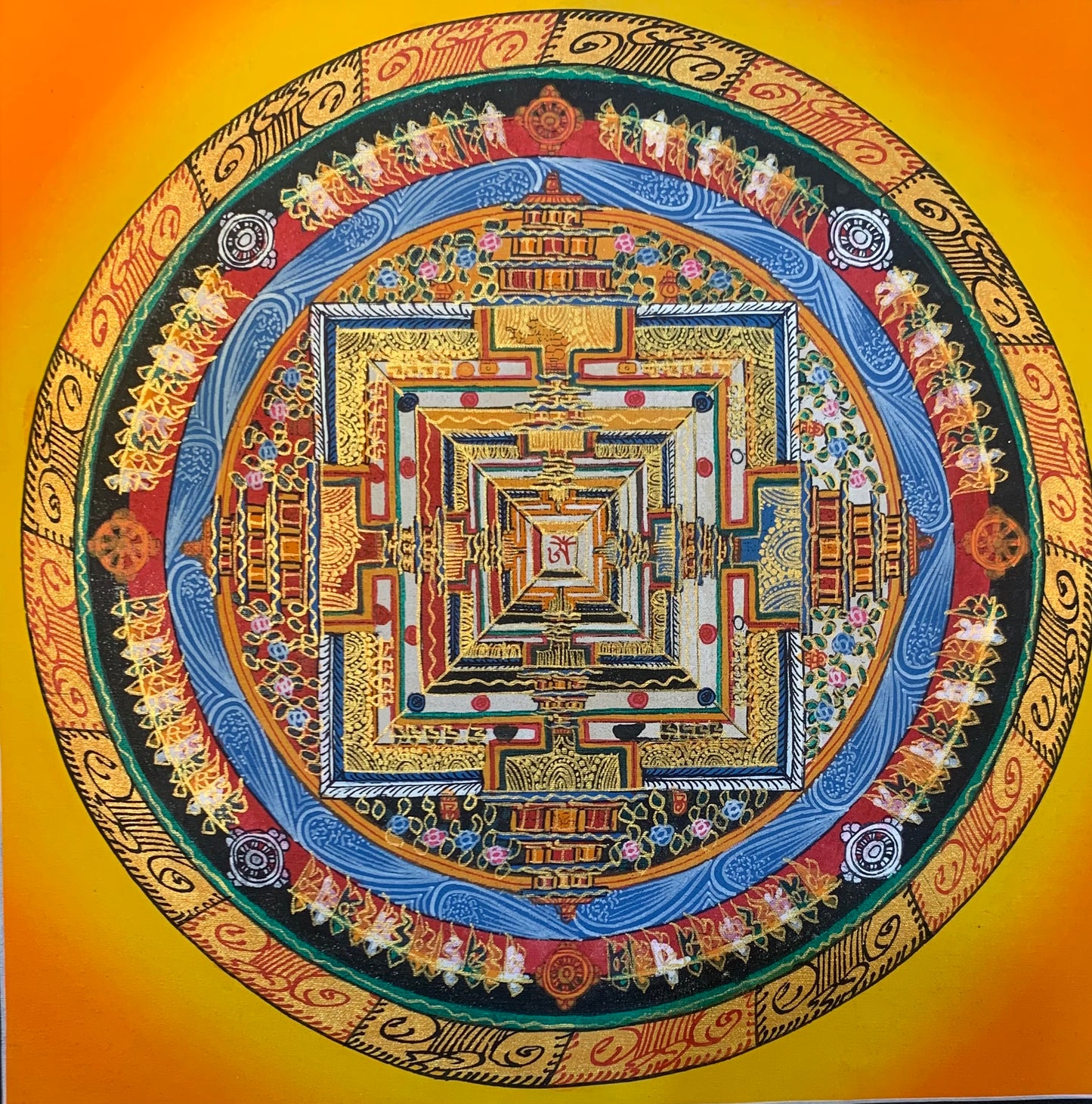 Kalachakra Mandala Thangka Painting 30*30