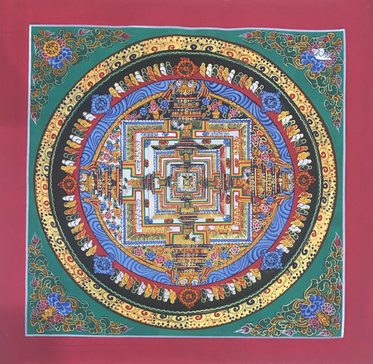 Kalachakra Mandala Thangka Painting 28*28 - The Thangka