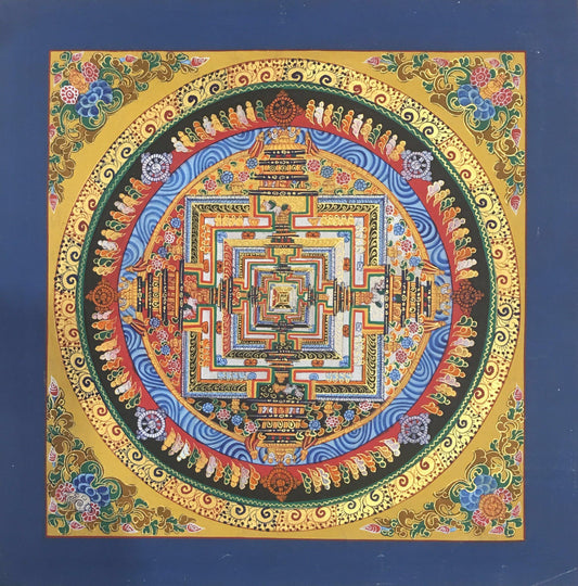 Kalachakra Mandala Thangka Painting 28*28 - The Thangka