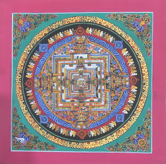 Kalachakra Mandala Thangka Painting 28*28 - The Thangka