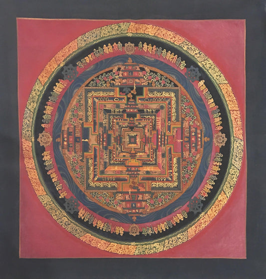 Kalachakra Mandala Thangka Painting 28*28 - The Thangka