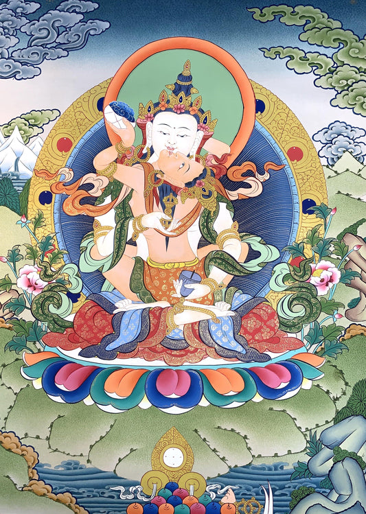 Vajrasattva Thangka Painting 52*40 - The Thangka
