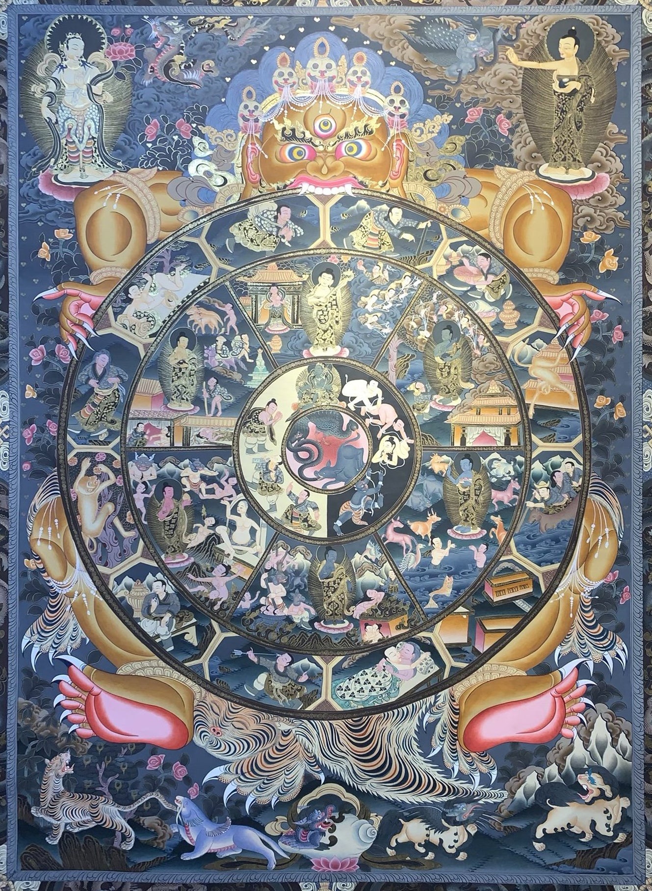 The Wheel of Life Thangka Painting 140*103 - The Thangka
